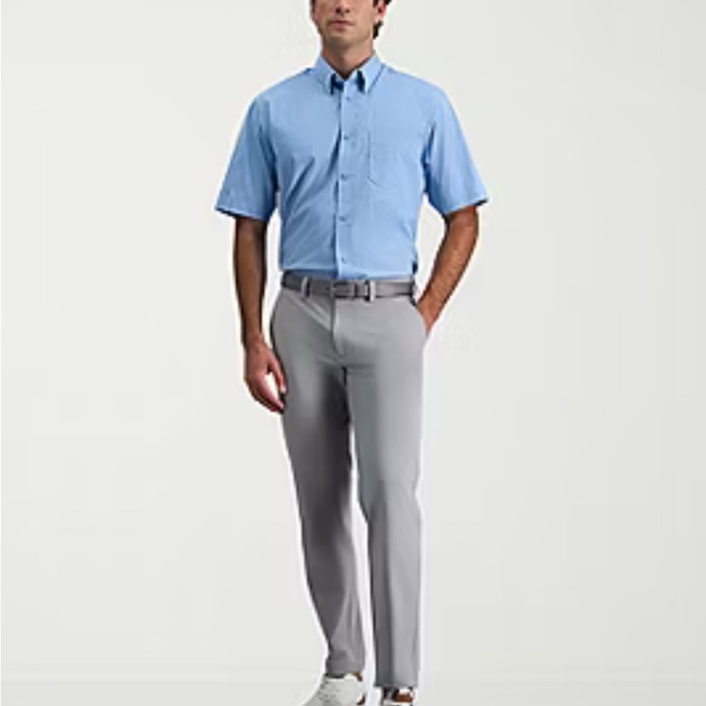 Haggar Performance Mens Comfort Dress Pant - Light Silver - 36 x 32